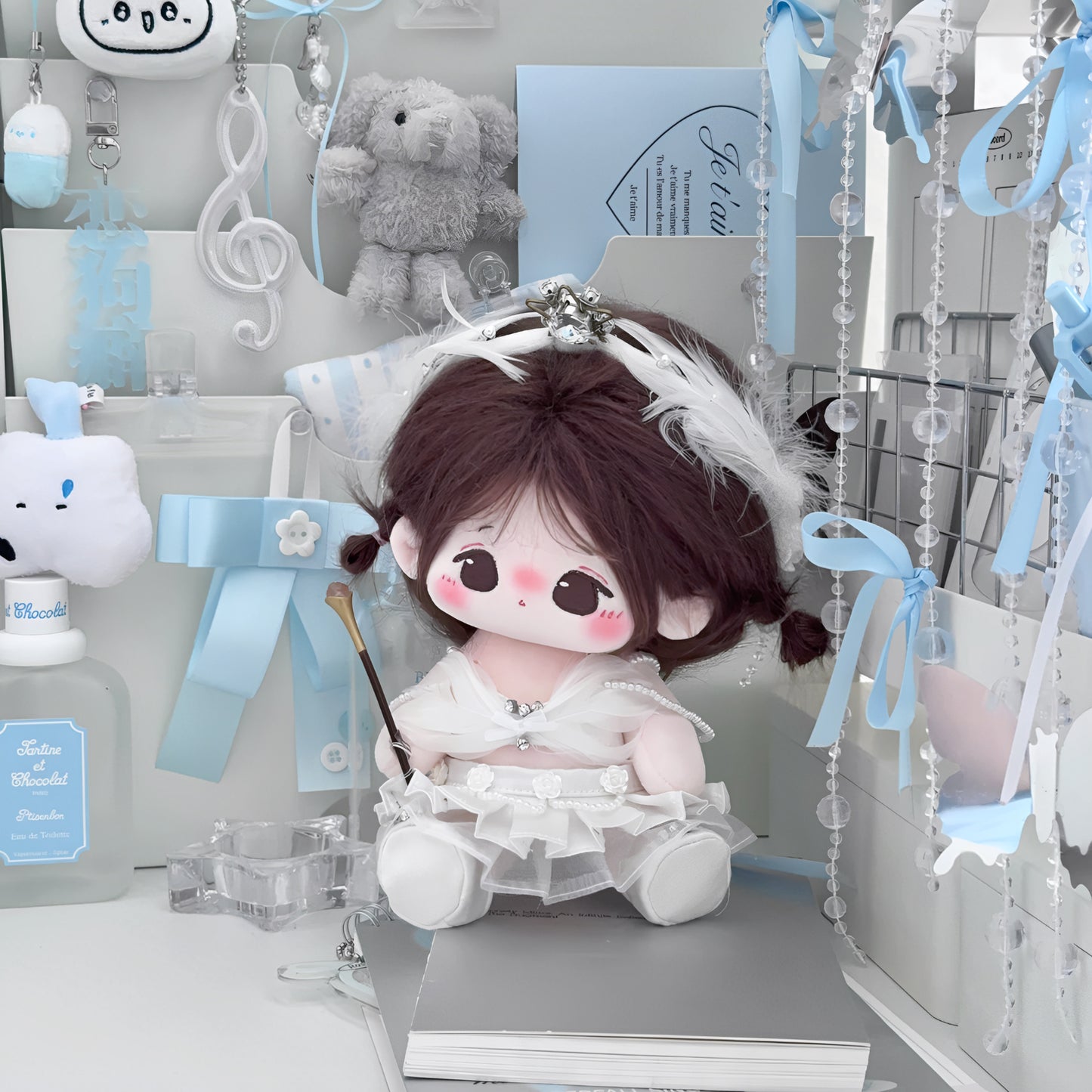 【Presale】Ballerina Dress with Crystal Crown Plushies Cotton Doll Clothes 20cm